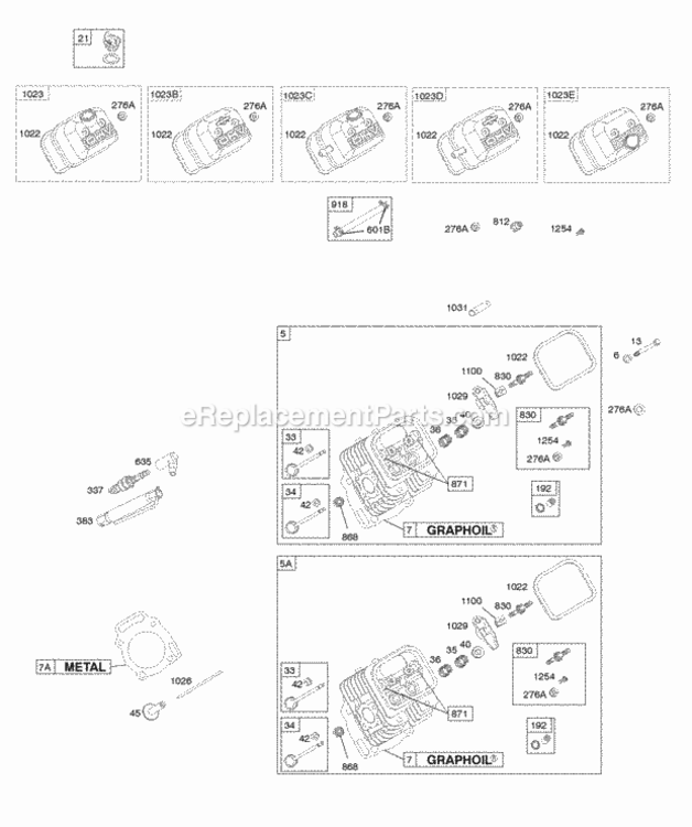 Page I Diagram and Parts List for 303447-1311-E1  Briggs and Stratton Engine